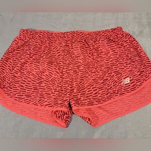 New Balance Women's Patterned Red Athletic Shorts